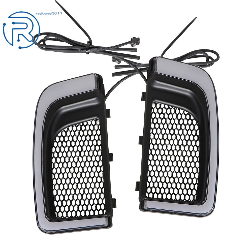 LED Running Light/Turn Signal Fairing Lower Grills for Electra Glide