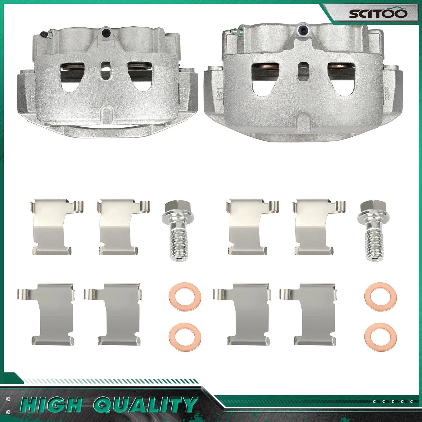 Dual Piston Front Brake Calipers w/ Bracket for Chevy Silverado 2500 HD (2011–2017)