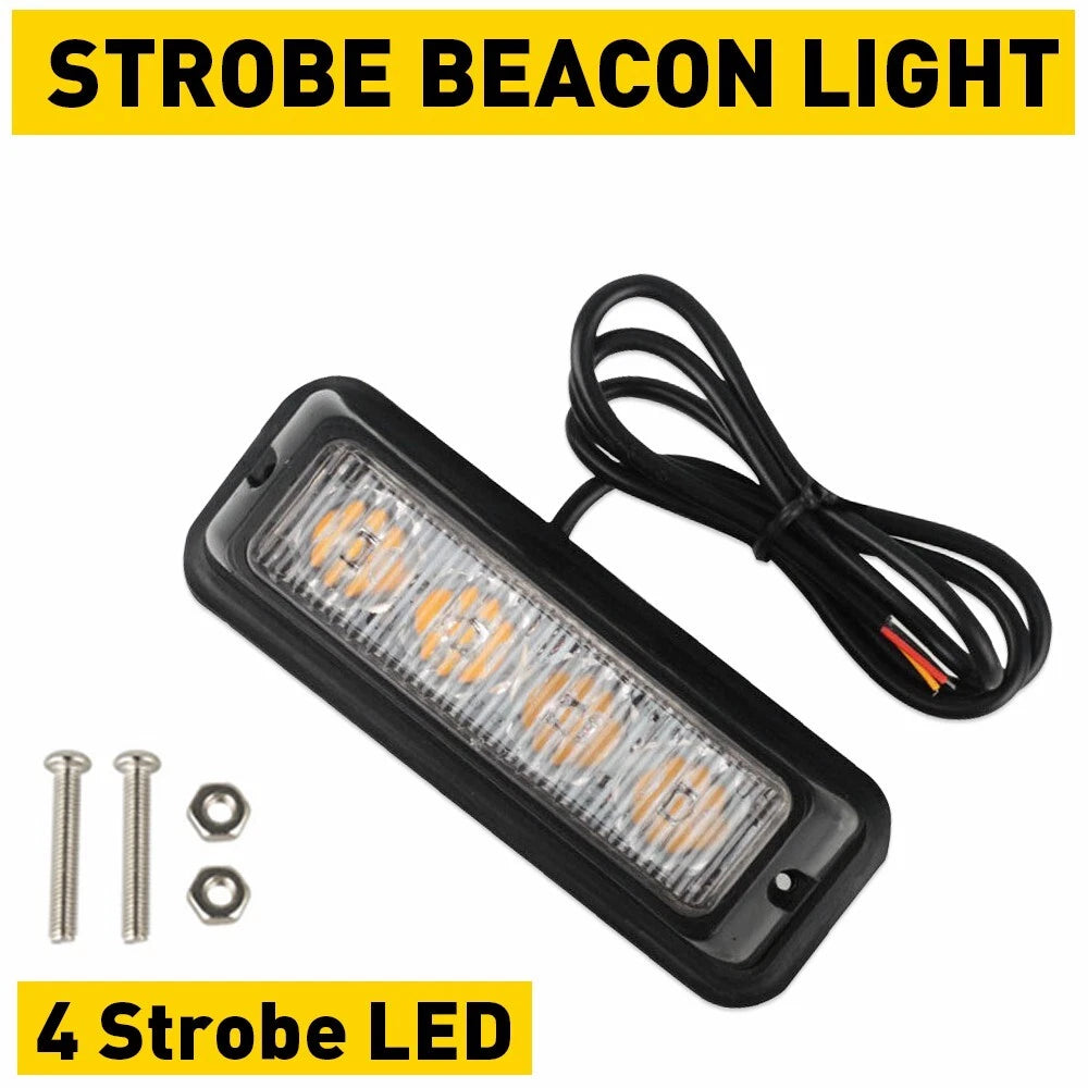 1X 4LED Strobe Light for Pickup Truck (24V-12V)