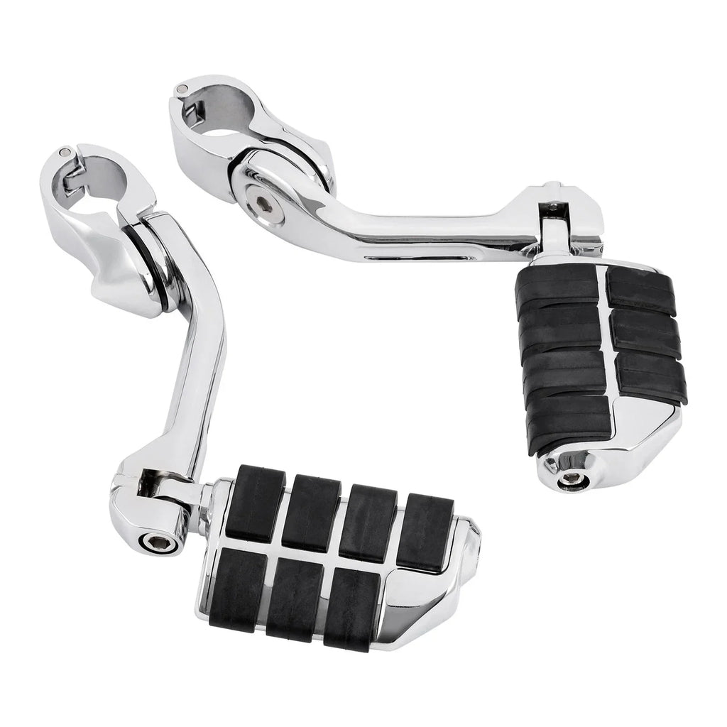 1-1/4" Chrome Footpeg Footrest Mount for Harley Touring Engine Guard