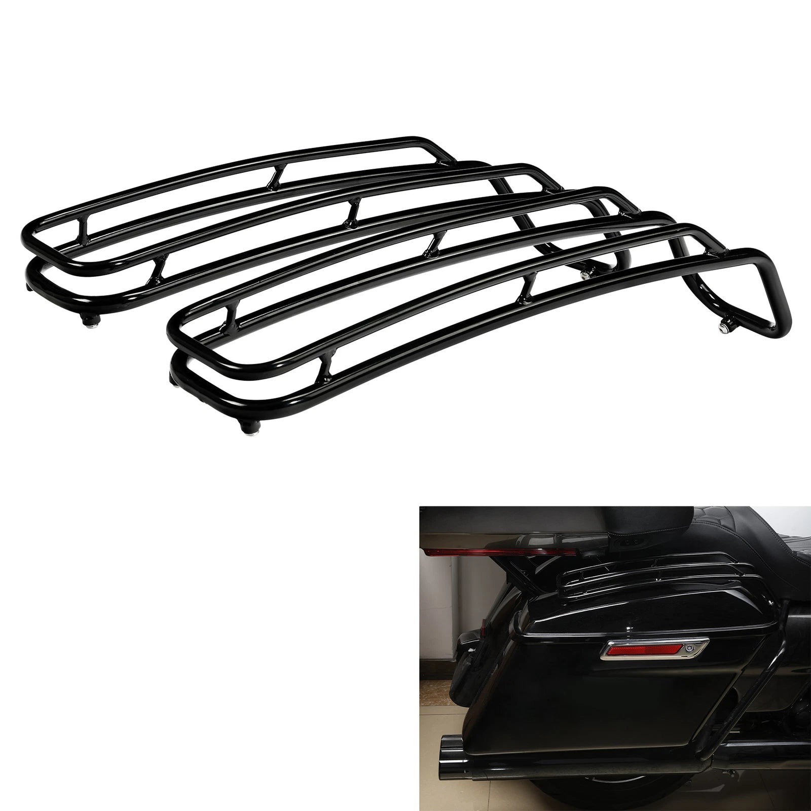 Saddlebag Lid Trim Top Rail Rack for Harley Electra Road Glide (1994–2013)