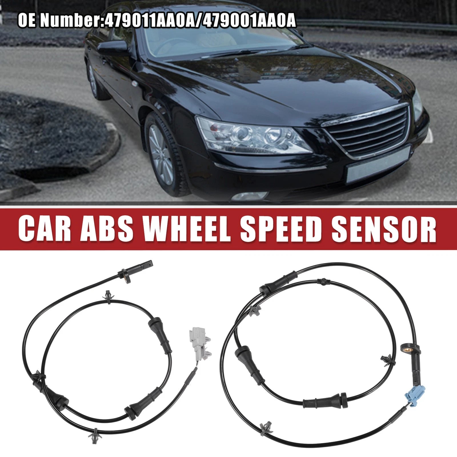 Set of 2 Rear ABS Wheel Speed Sensors for Nissan Murano (No. 479011AA0A/479001AA0A)