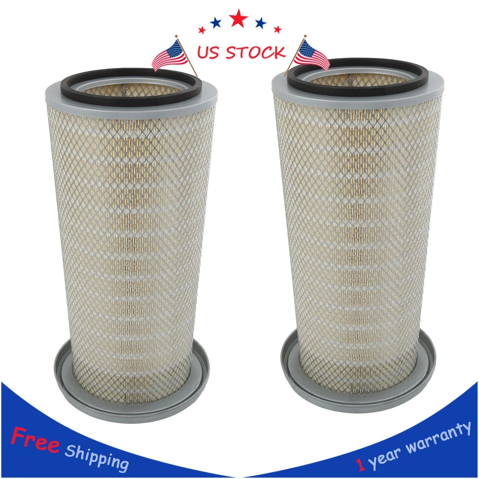 2X Engine Air Filter for Freightliner Kenworth Mack 