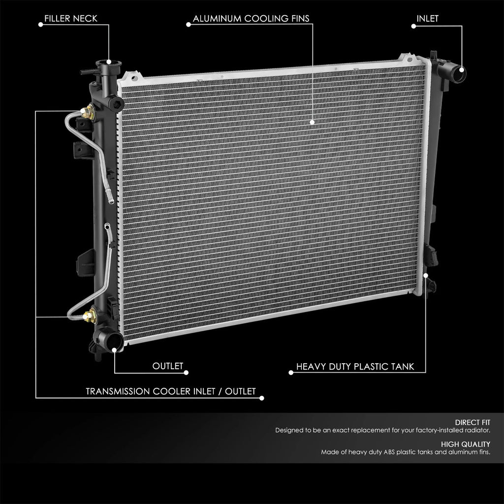 Aluminum Core Radiator for Kia Rondo 2.7L (2007–2012) DPI 2961