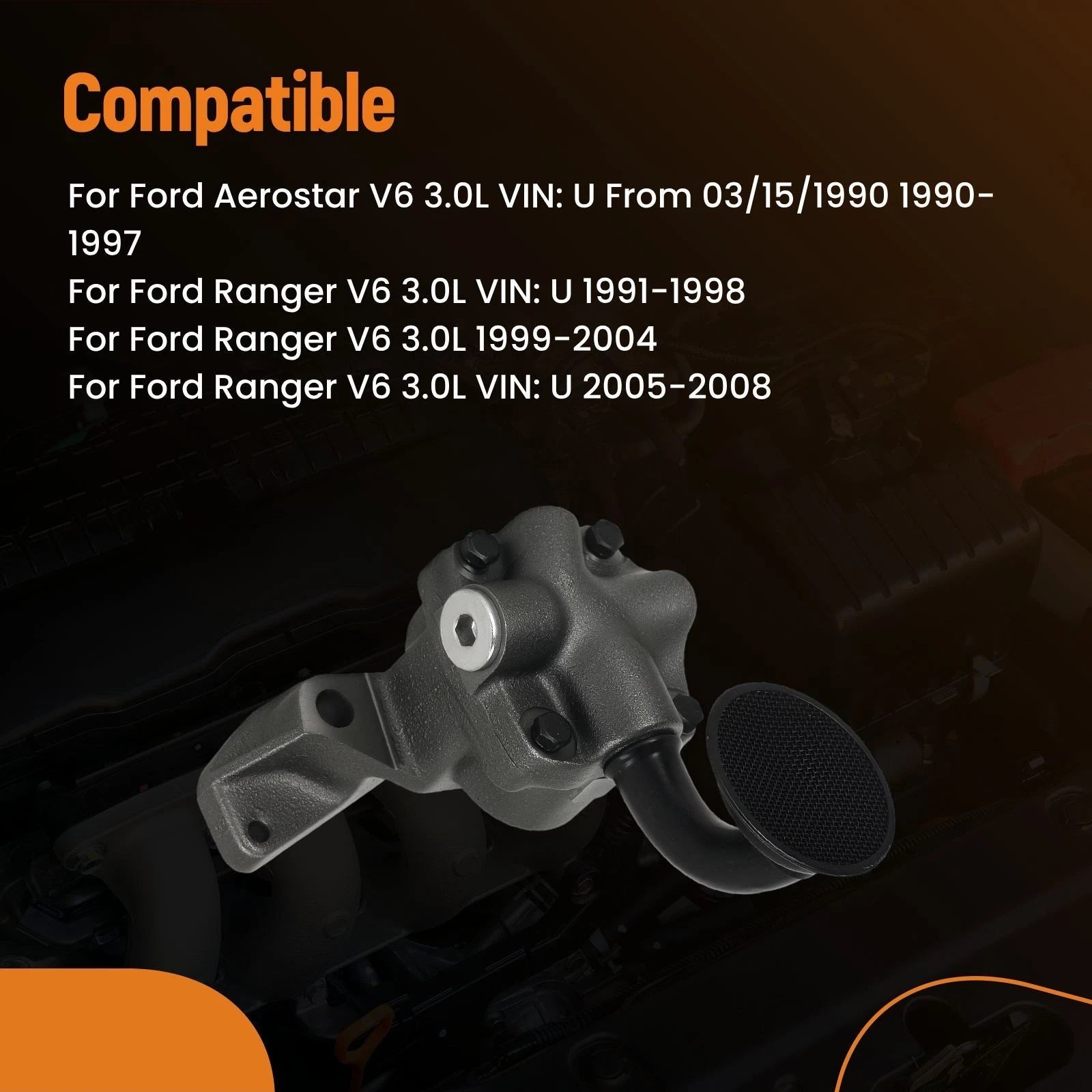 Engine Oil Pump for Mazda B3000 3.0L V6 (1994–2008) M256S 5L5Z6600AA 1F8114100