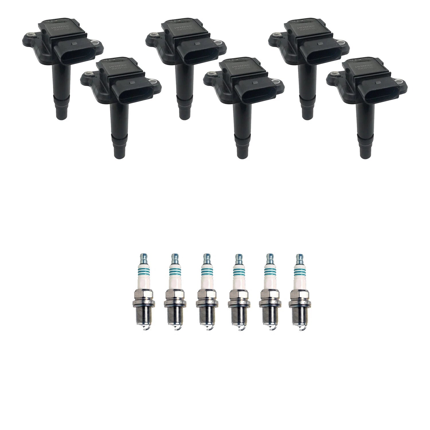Set of 6 Ignition Coils & Spark Plugs for Audi A6 Quattro (1998–2005)