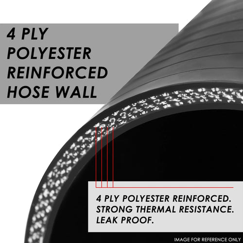 1 Meter 1.5" Black Silicone Intercooler Pipe Hose for Universal Applications