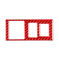 Carbon Fiber Red Headlight Control Button Cover for Toyota Tundra (2014–2021)