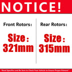 Front & Rear Ceramic Brake Pads & Rotors for Buick Regal, LaCrosse, Malibu