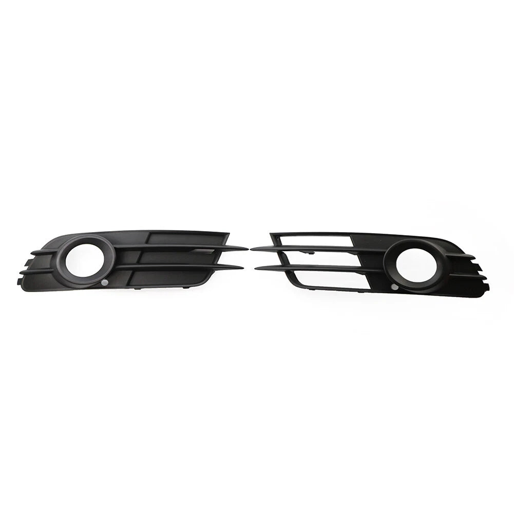 1 Pair Fog Light Grille for Audi A6 C7 (2012–2015) - Black ABS