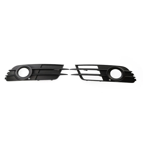 1 Pair Fog Light Grille for Audi A6 C7 (2012–2015) - Black ABS