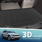 Flat Face Cargo Liner Rear Trunk Mat for Volkswagen Tiguan (2018–2024) TPE