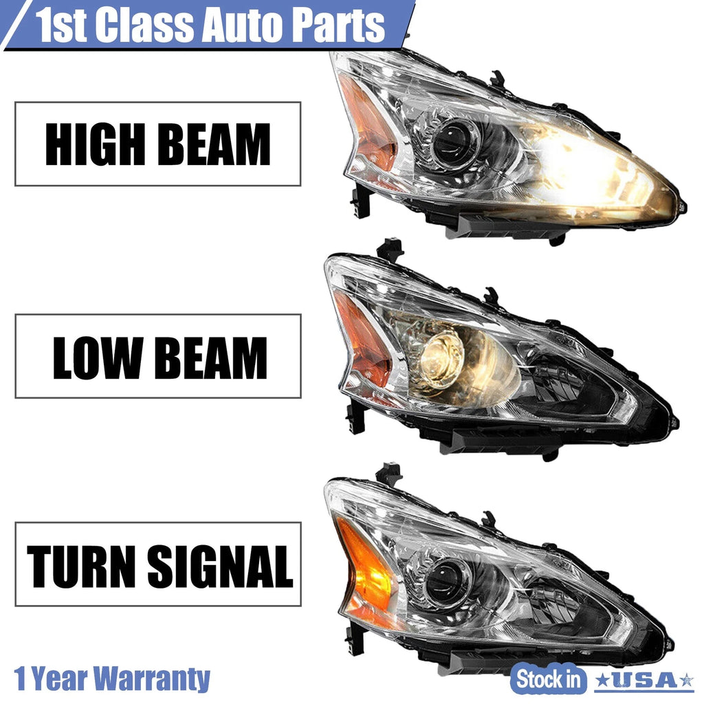 Right Passenger Side Halogen Headlight for Nissan Altima (2013–2015)
