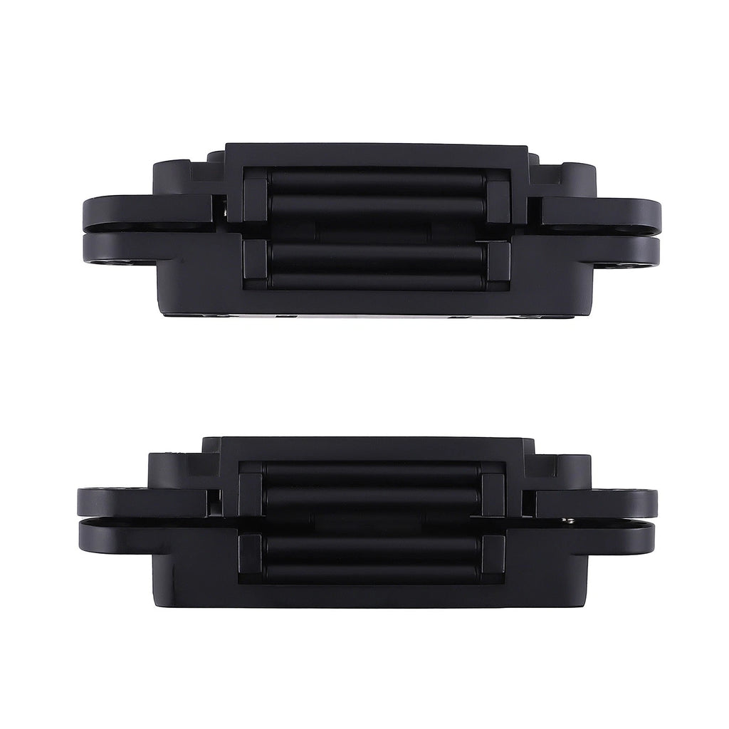 Set of 2 Hidden Door Hinges for Doors (7 Inch, Black)