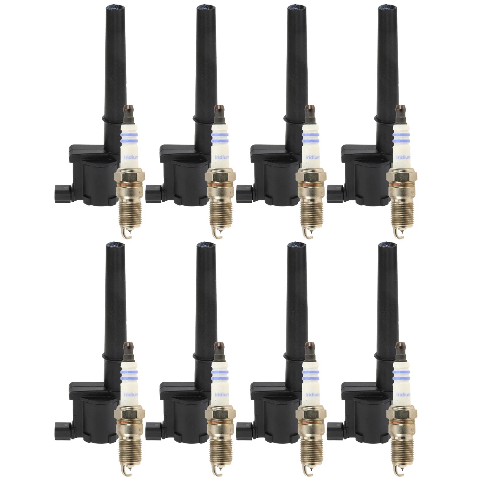 Set of 8 Ignition Coils & 8 Iridium Spark Plugs for Lincoln V8