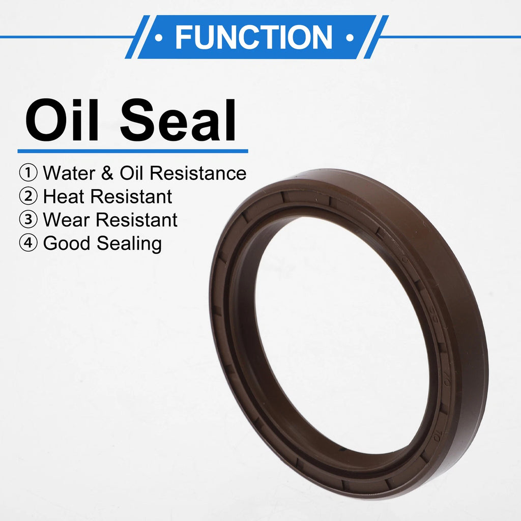 2X Oil Seal Rotary Shaft Seal FKM Rubber 55x70x10mm  