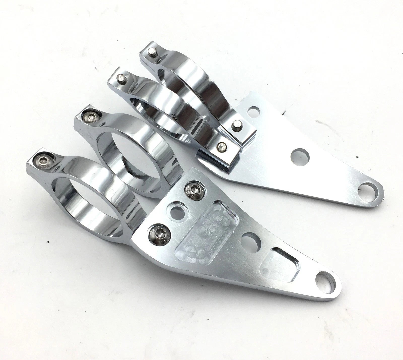 35mm Turn Signal Clamps Headlight Mount Bracket for Chopper Cafe Racer (N/A)