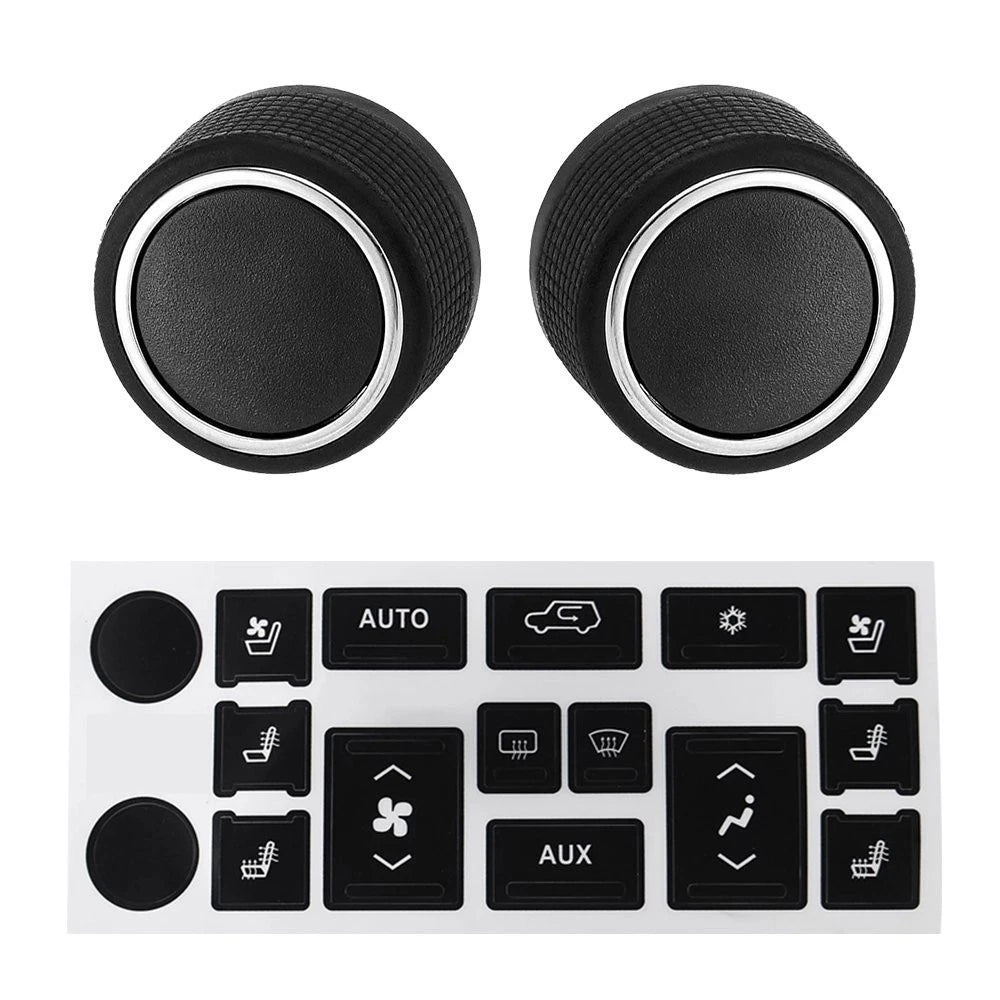 Cover Trim Audio Knobs Radio Climate Button Sticker for Cadillac Escalade (2002–2023)