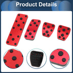Set of 4 Foot Accelerator Pedal Covers for Subaru Forester (2006–2018) Red