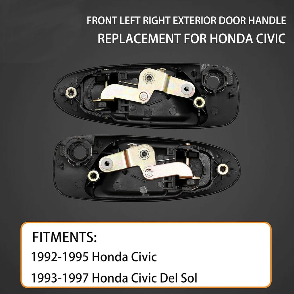 2X Exterior Door Handle Kit for Honda Civic & Del Sol (1992–1997)