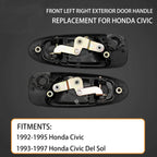2X Exterior Door Handle Kit for Honda Civic & Del Sol (1992–1997)