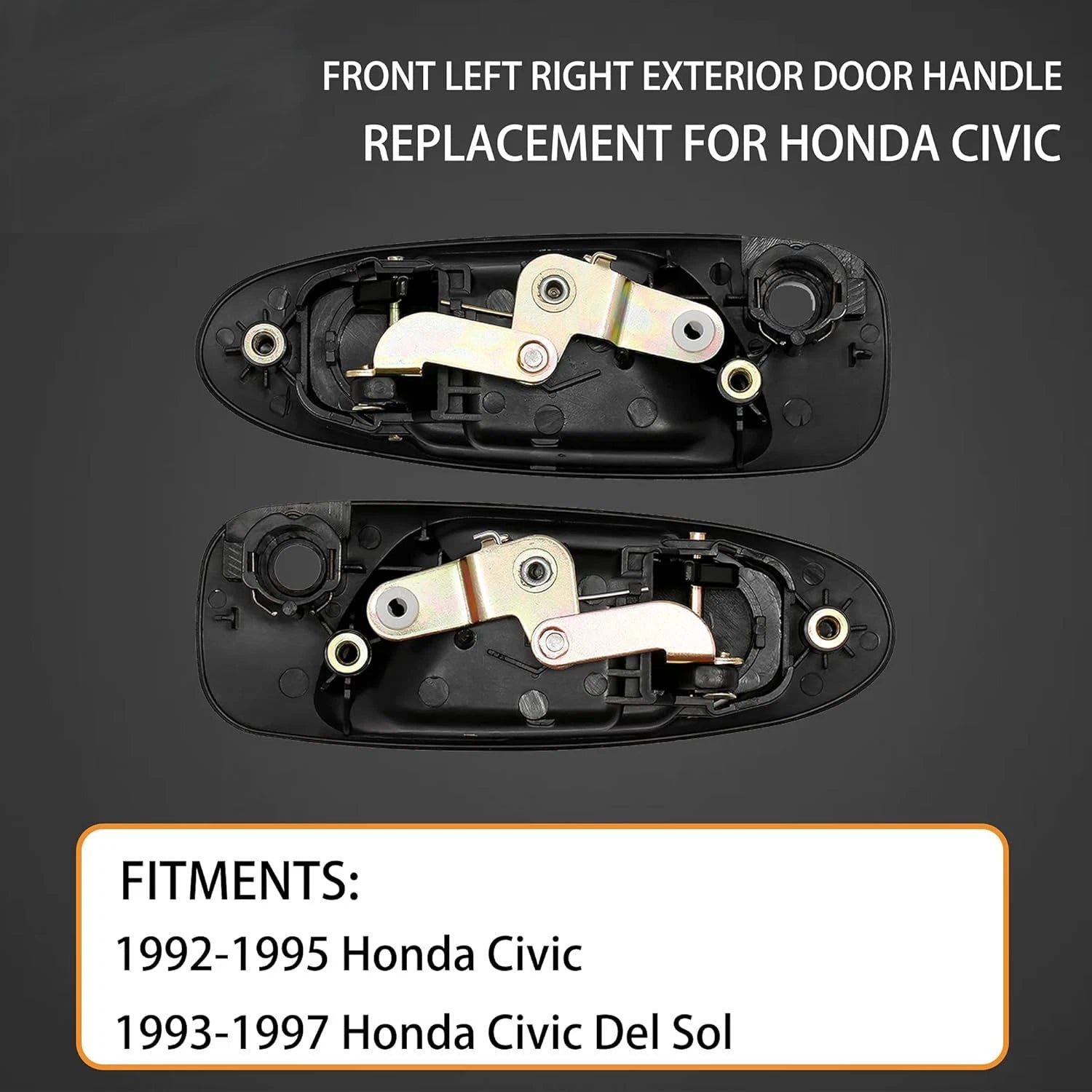 2X Exterior Door Handle Kit for Honda Civic & Del Sol (1992–1997)