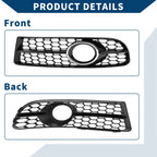 1 Pair Fog Light Grills for Audi A4 B7 S4 (2005–2008) No. 8E0807681F/8E0807682F