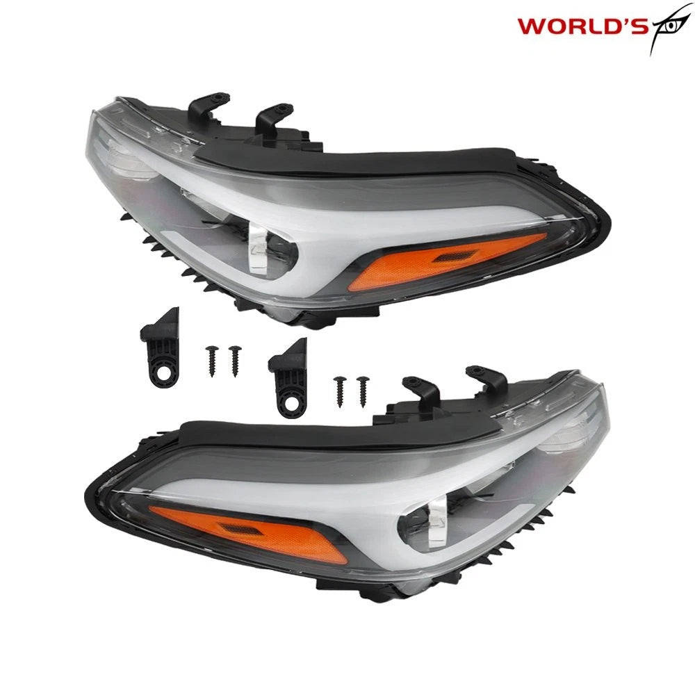 Headlight Halogen for Kia Forte Sedan (2017–2018) with Bulbs