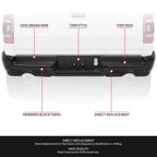 Dual Exhaust Rear Bumper Assembly for RAM 1500 (2019–2024) Black