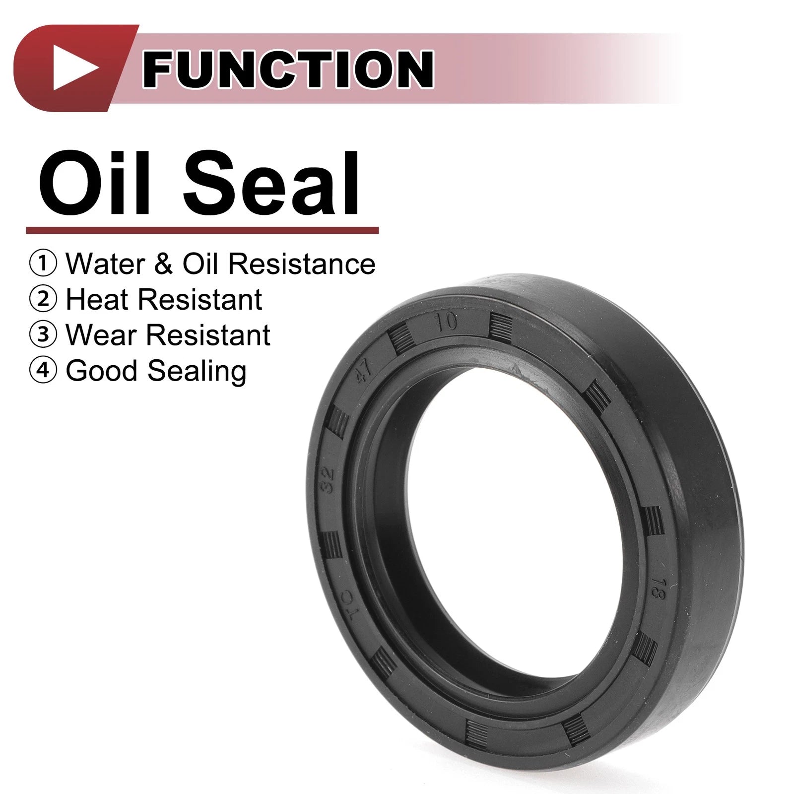 Set of 5 Rotary Shaft Oil Seals 32x47x10mm Nitrile Rubber 672668828632