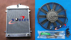 Aluminum Radiator + Fan for Holden FJ FX (1948-1955)