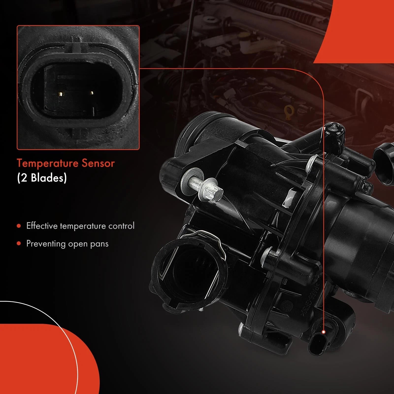 Thermostat Housing Assembly for Mercedes-Benz C300 E300 GLC300 SLC300 (2015–2020)