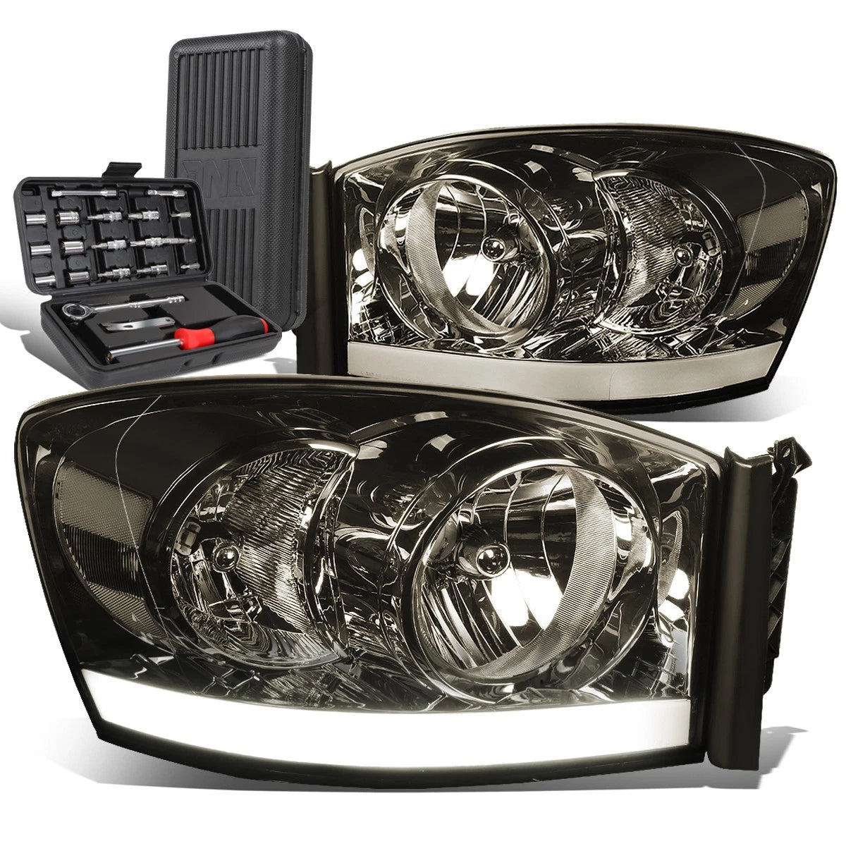 LED DRL Turn Signal Headlight for Dodge Ram 1500 (2006–2009)