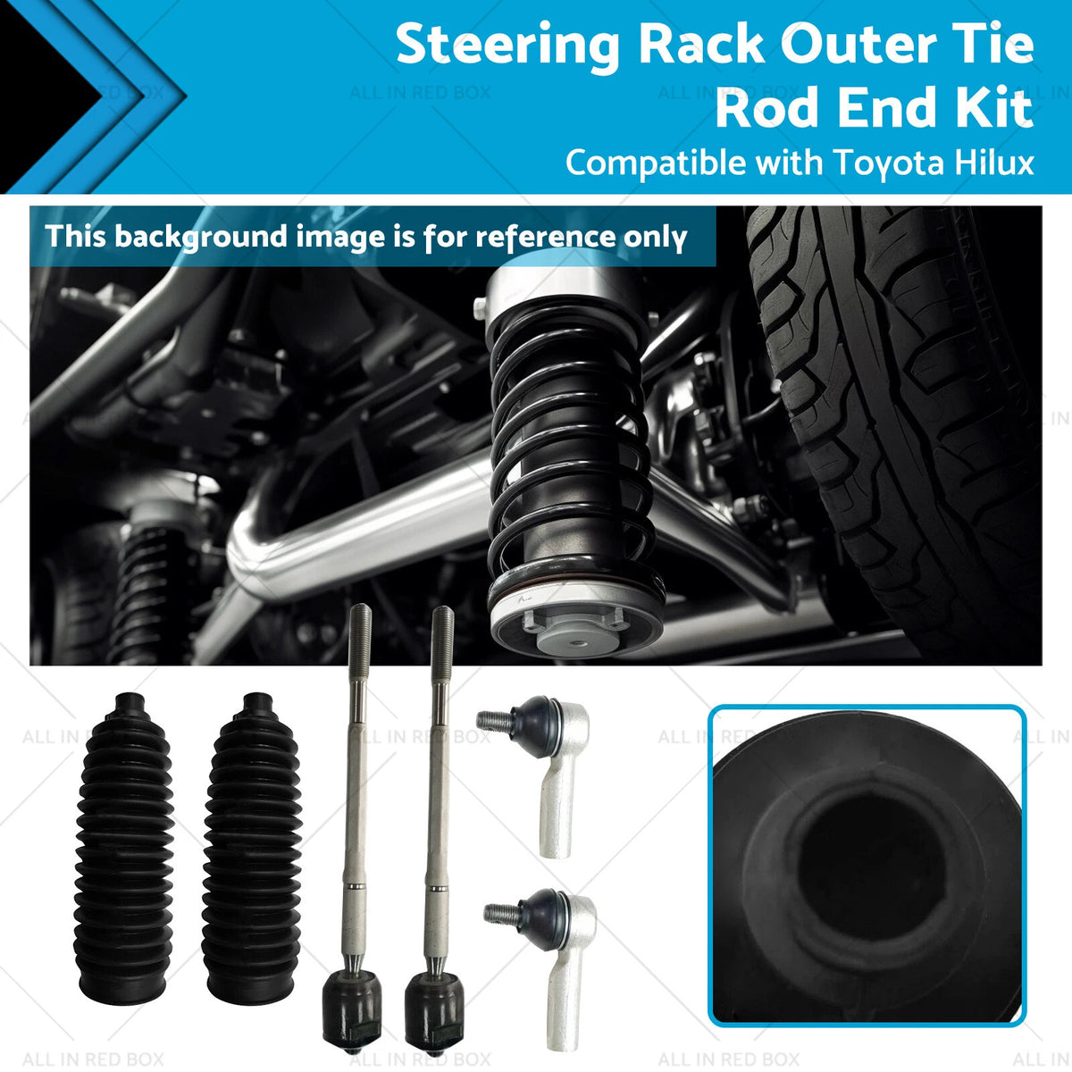 6X Inner Rack Tie Rod End Assembly for Toyota Hilux 4WD (2005–2015)