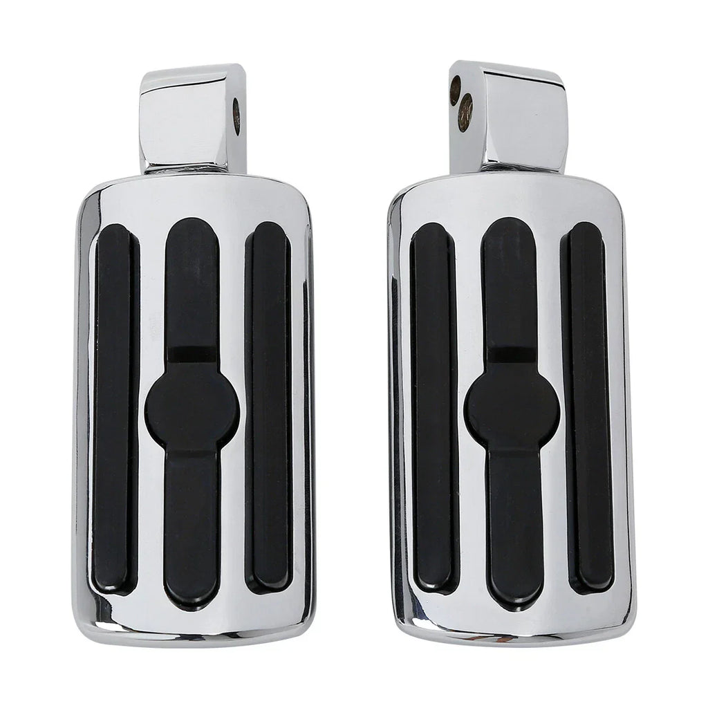 Chrome Rear Foot Pegs for Harley FXFB Fat Bob 2018-2025 ()