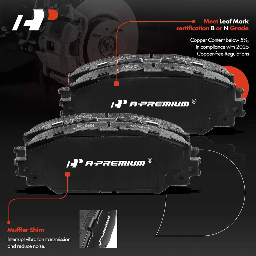 Front & Rear Disc Brake Rotor and Ceramic Pad for Toyota Corolla (2017–2021)