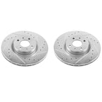 Set of 2 Brake Disc and Pad Kits for Fiat 500