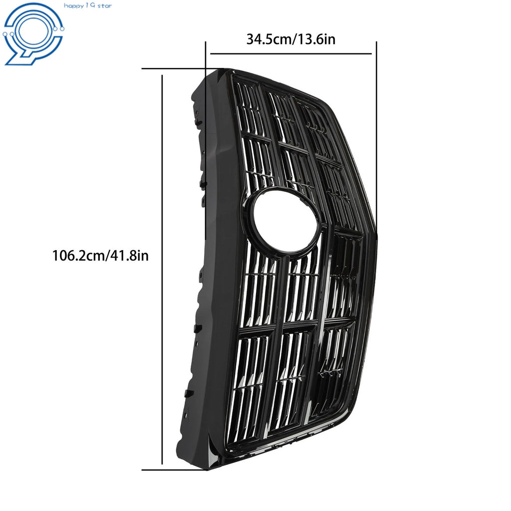 Honeycomb Front Bumper Grille for Cadillac CTS (2014-2015) Gloss Black
