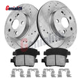 255mm Front Drilled Slotted Disc Rotors & Ceramic Pads for Toyota Prius (2004–2009)