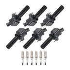 Pack of 6 Ignition Coils + Spark Plugs for Isuzu Chevrolet Trailblazer EXT (2002–2009)