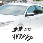 Set of 6 Windshield Washer Nozzles w/ Hose Connector for Toyota