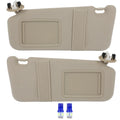 Sun Visor Pair for Toyota Camry (2006–2011) - Beige with Mirror Light
