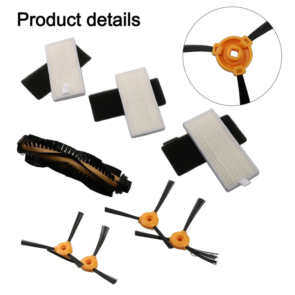 Main Brush and Side Brush Filter Set for