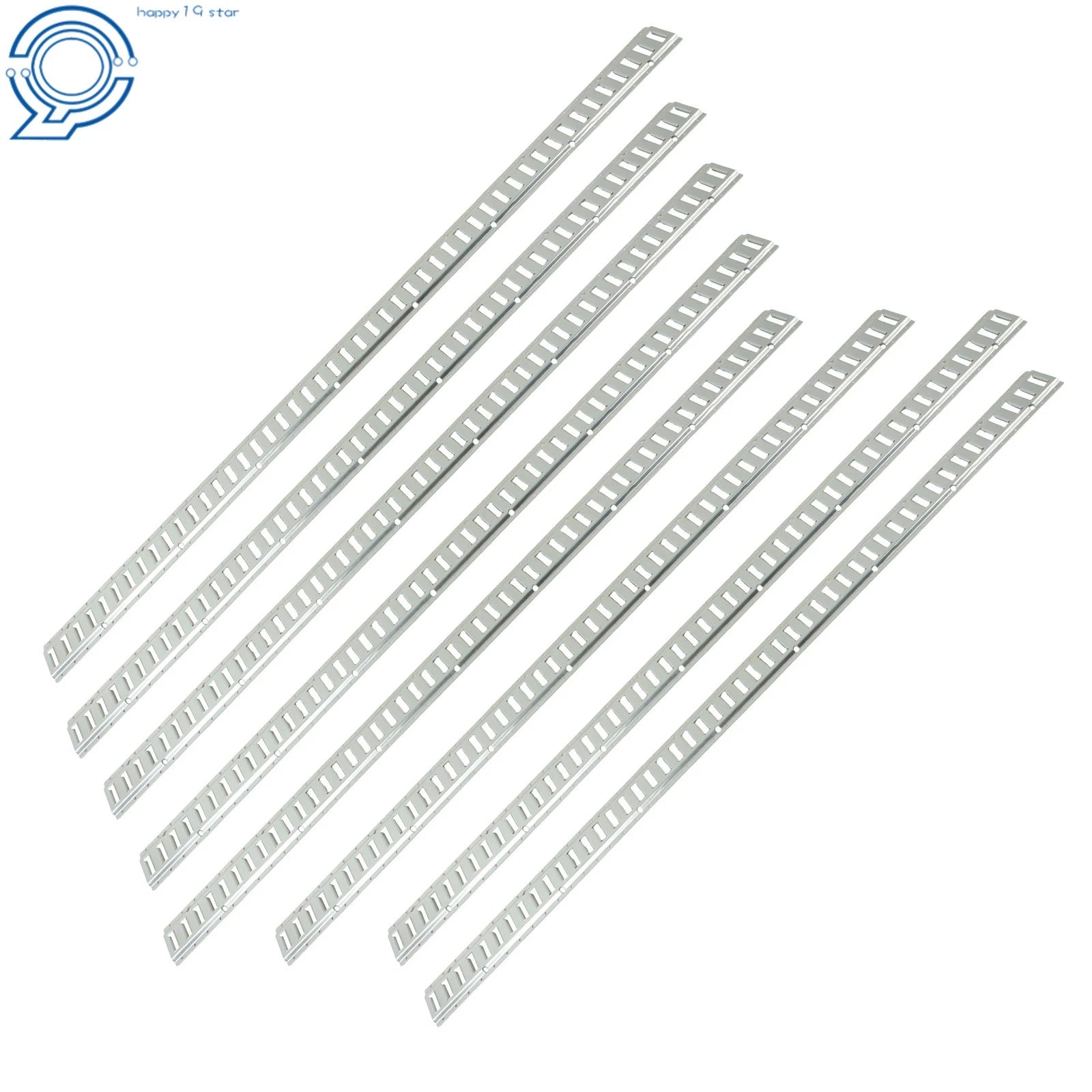 Set of 8 E Track Tie Down Rails for Truck (Zinc-Plated Galvanized Steel)