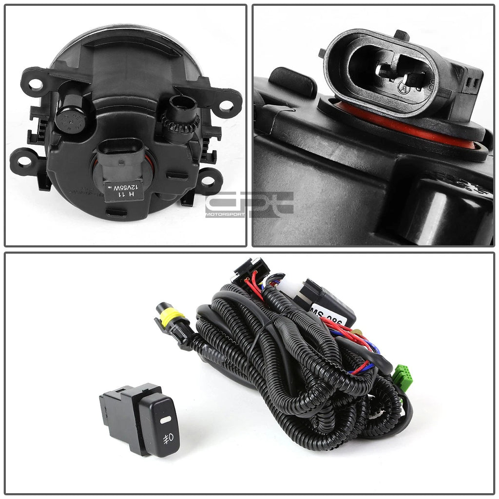 Fog Light Lamp + Switch for Mitsubishi Montero Sport (2010–2015) - Smoked Lens