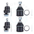 Set of 4 Front Upper Lower Ball Joints for Honda Accord (1990–1993)