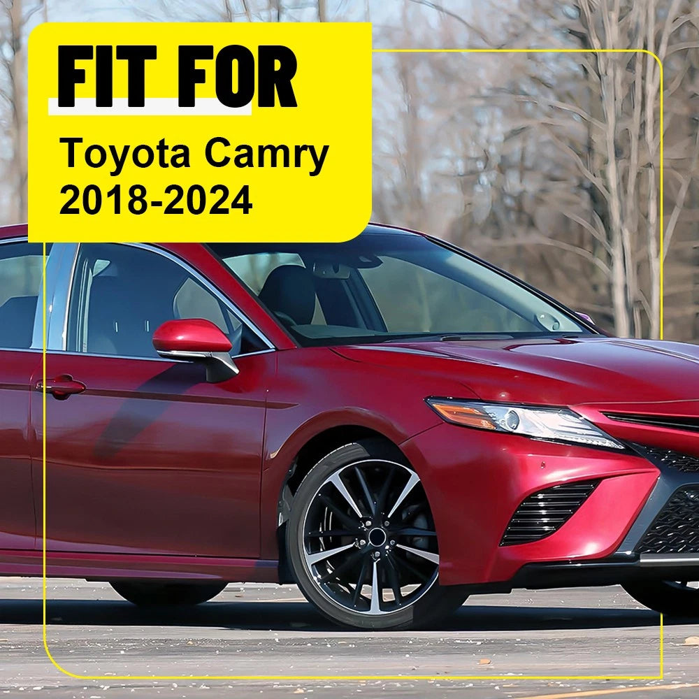 Set of 8 Chrome Door Window Pillar Post Cover Trim for Toyota Camry (2018–2024)