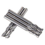 Set of 5 Carbide End Mills 3/16" 2 Flute 2" Overall Length