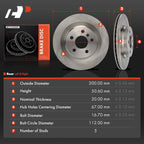 Rear Disc Brake Rotors for BMW X1 X2 Mini Cooper Clubman (2011–2023)