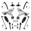 14PC Front Lower Control Arms w/ Ball Joints Tie Rod End for Volvo S80 (2001–2006)